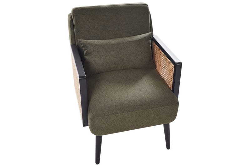 Lenestol Orum - Grønn, lyst tre, svart, Grønt, lyst tre, svart - Møbler - Stoler & lenestoler - Lenestoler