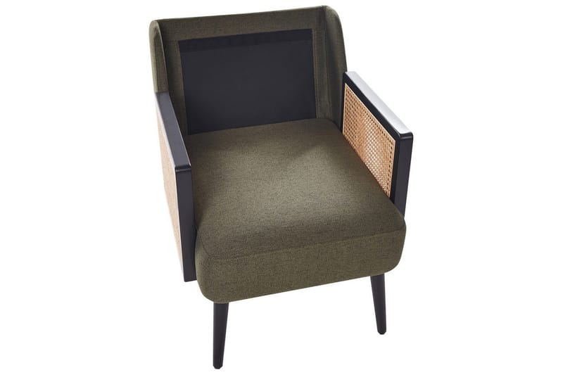 Lenestol Orum - Grønn, lyst tre, svart, Grønt, lyst tre, svart - Møbler - Stoler & lenestoler - Lenestoler