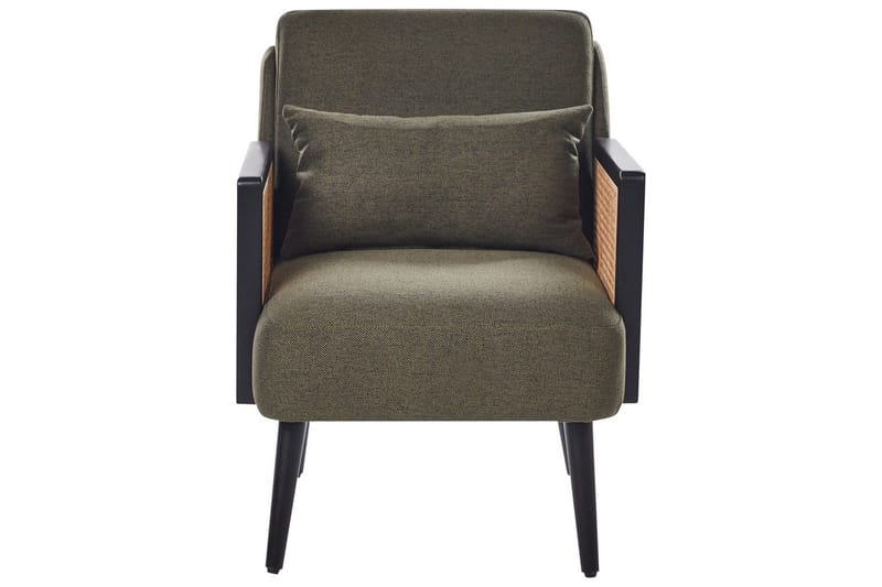 Lenestol Orum - Grønn, lyst tre, svart, Grønt, lyst tre, svart - Møbler - Stoler & lenestoler - Lenestoler