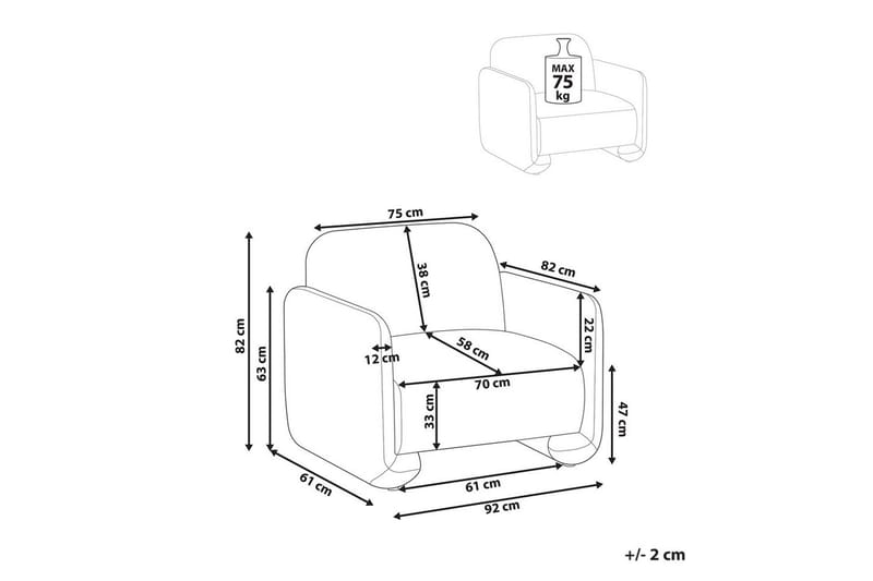 Lenestol Saland - Hvit - Møbler - Stoler & lenestoler - Lenestoler