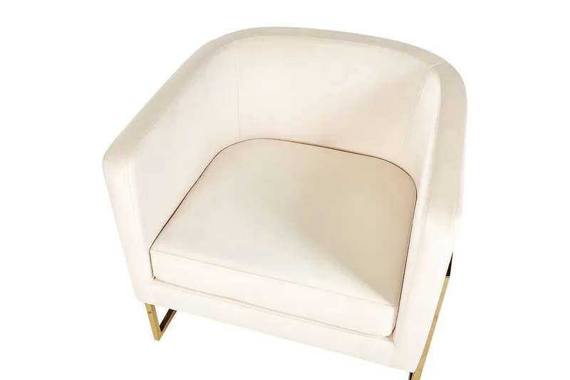 Lenestol Sirkka - Beige, gull, Beige, Gull - Møbler - Stoler & lenestoler - Lenestoler