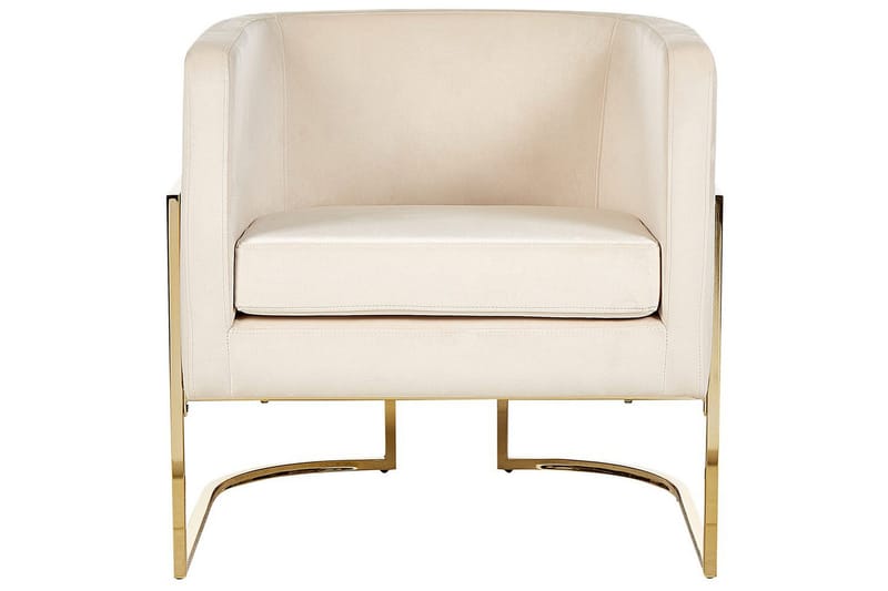 Lenestol Sirkka - Beige, gull, Beige, Gull - Møbler - Stoler & lenestoler - Lenestoler