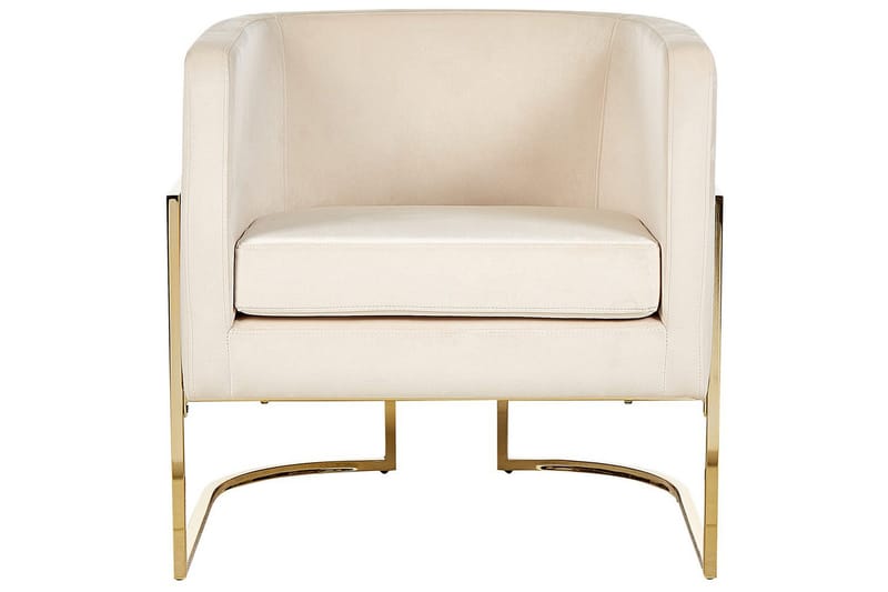 Lenestol Sirkka - Beige, gull, Beige, Gull - Møbler - Stoler & lenestoler - Lenestoler