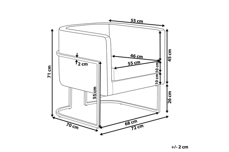 Lenestol Sirkka - Beige, gull, Beige, Gull - Møbler - Stoler & lenestoler - Lenestoler