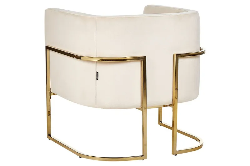 Lenestol Sirkka - Beige, gull, Beige, Gull - Møbler - Stoler & lenestoler - Lenestoler