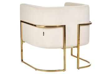 Lenestol Sirkka - Beige/gull/Beige/Gull - Møbler - Stoler & lenestoler - Lenestoler