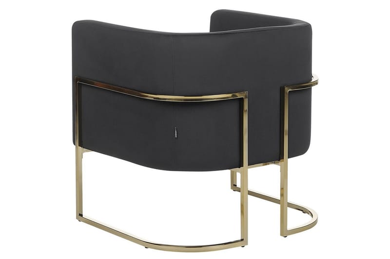 Lenestol Sirkka - Svart, gull - Møbler - Stoler & lenestoler - Lenestoler