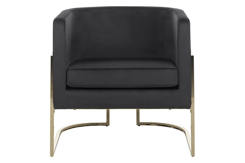Lenestol Sirkka - Svart, gull - Møbler - Stoler & lenestoler - Lenestoler