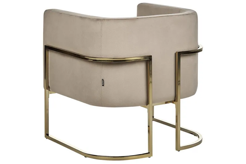Lenestol Sirkka - Taupe, gull - Møbler - Stoler & lenestoler - Lenestoler