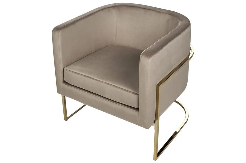 Lenestol Sirkka - Taupe, gull - Møbler - Stoler & lenestoler - Lenestoler