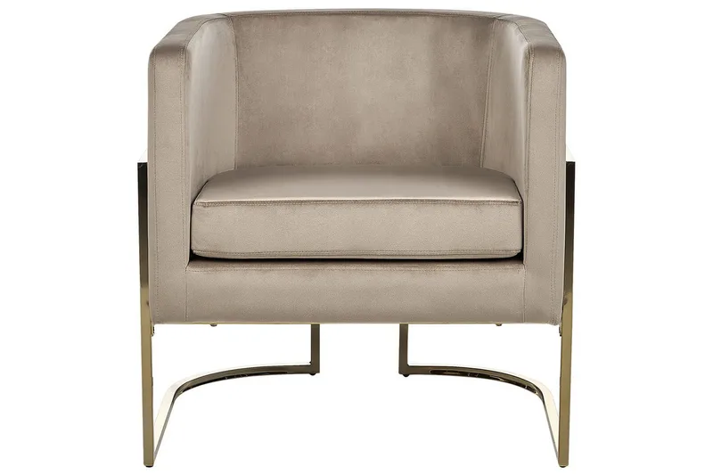 Lenestol Sirkka - Taupe, gull - Møbler - Stoler & lenestoler - Lenestoler