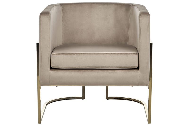 Lenestol Sirkka - Taupe, gull - Møbler - Stoler & lenestoler - Lenestoler