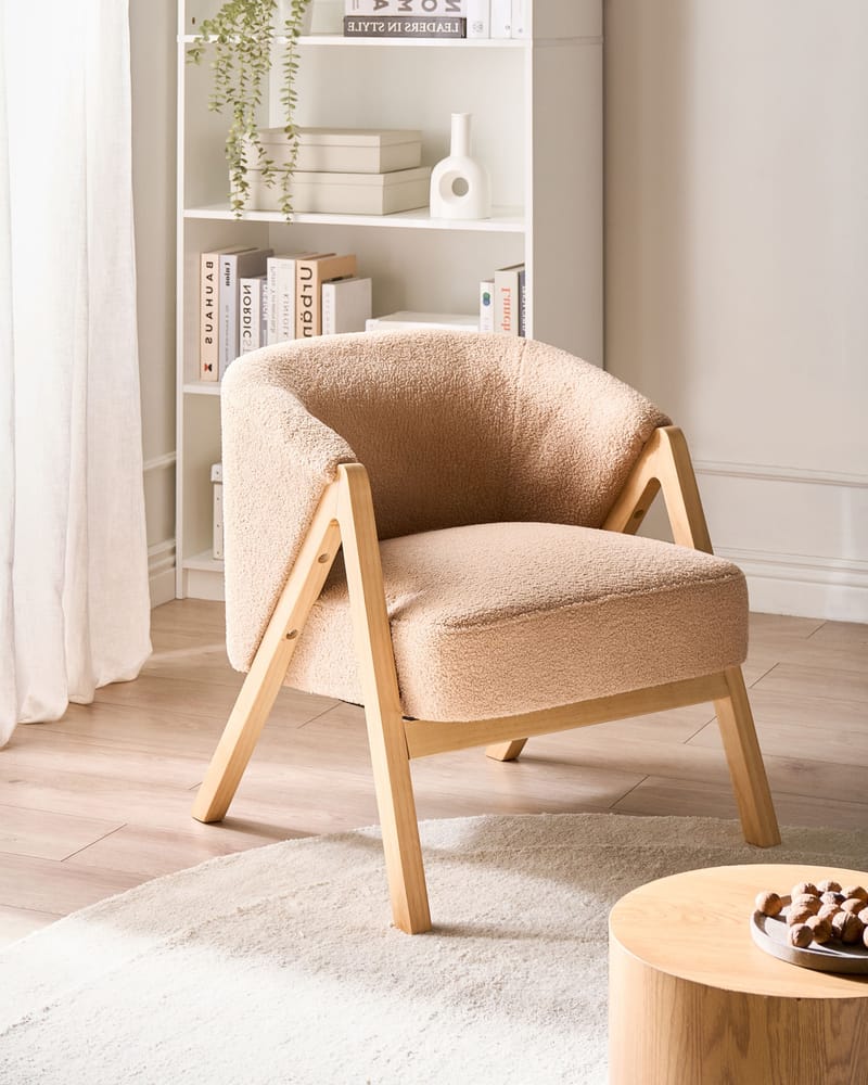 Lenestol Skei - Beige - Møbler - Stoler & lenestoler - Lenestoler
