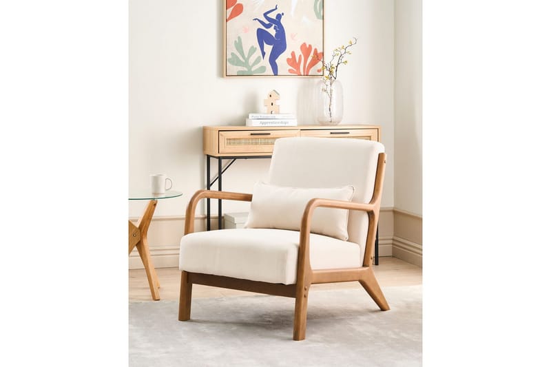 Lenestol Skovde - Lysebeige, lyst tre - Møbler - Stoler & lenestoler - Lenestoler