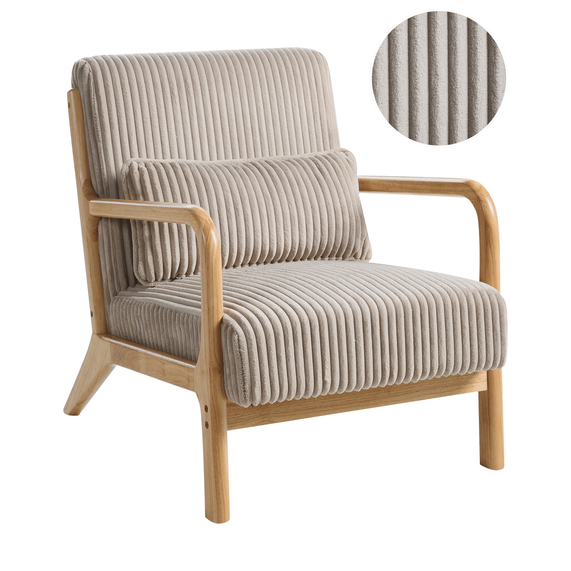Lenestol Sorsele - Lysebrun, beige