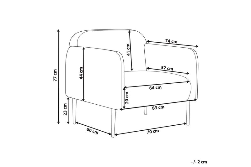 Lenestol Stouby - Grå, svart - Møbler - Stoler & lenestoler - Lenestoler