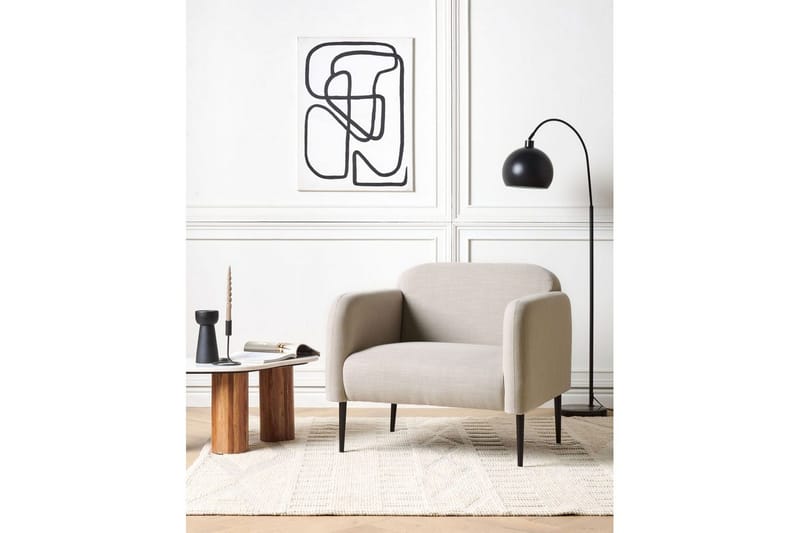 Lenestol Stouby - Taupe, svart - Møbler - Stoler & lenestoler - Lenestoler