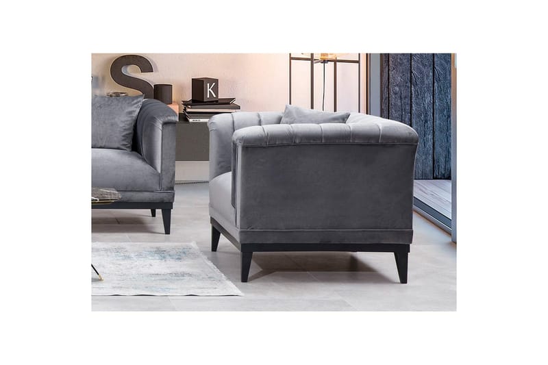 Lenestol Trendy Mørk Grå - Mørkegrå - Møbler - Stoler & lenestoler - Lenestoler