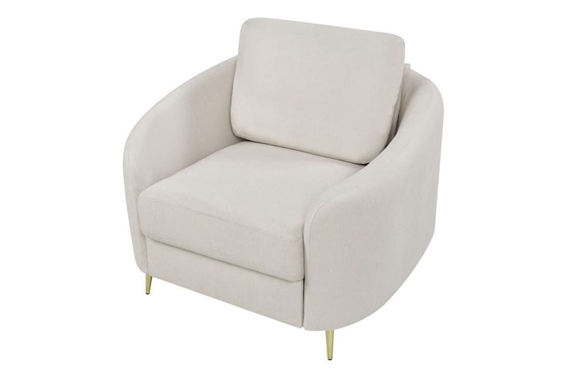 Lenestol Trosa - Beige, gull - Møbler - Stoler & lenestoler - Lenestoler