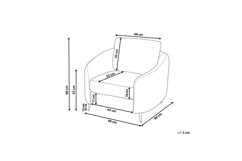 Lenestol Trosa - Beige, gull - Møbler - Stoler & lenestoler - Lenestoler