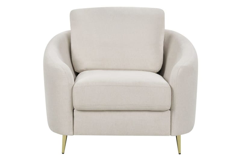 Lenestol Trosa - Beige, gull - Møbler - Stoler & lenestoler - Lenestoler