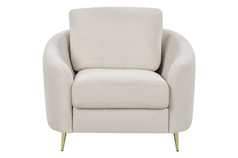 Lenestol Trosa - Beige, gull - Møbler - Stoler & lenestoler - Lenestoler