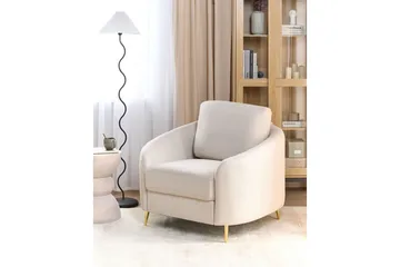 Lenestol Trosa - Beige/gull - Møbler - Stoler & lenestoler - Lenestoler