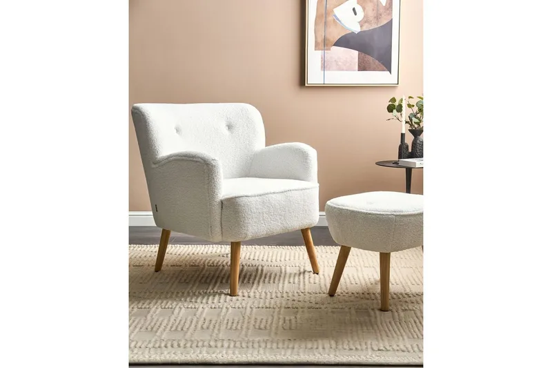 Lenestol Tumba - Hvit, Svart - Møbler - Stoler & lenestoler - Lenestoler