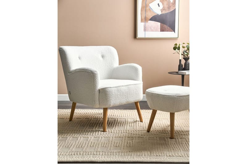 Lenestol Tumba - Hvit, Svart - Møbler - Stoler & lenestoler - Lenestoler