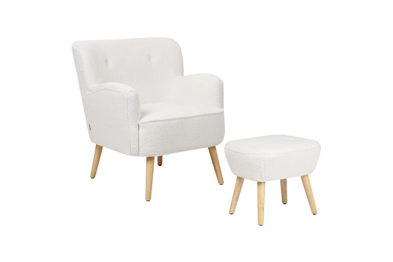 Lenestol Tumba - Hvit, Svart - Møbler - Stoler & lenestoler - Lenestoler