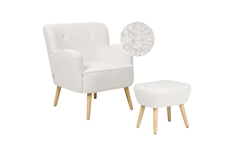 Lenestol Tumba, Hvit, Svart