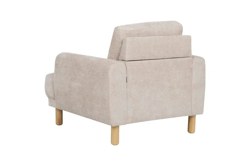 Lenestol Tuve - Beige, lyst tre/Bouclé - Møbler - Stoler & lenestoler - Lenestoler