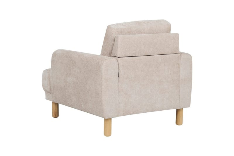 Lenestol Tuve - Beige, lyst tre/Bouclé - Møbler - Stoler & lenestoler - Lenestoler