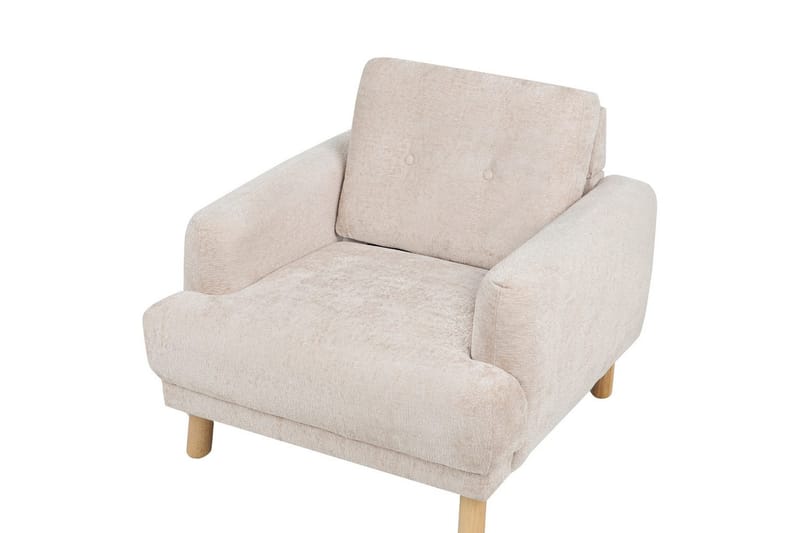 Lenestol Tuve - Beige, lyst tre/Bouclé - Møbler - Stoler & lenestoler - Lenestoler