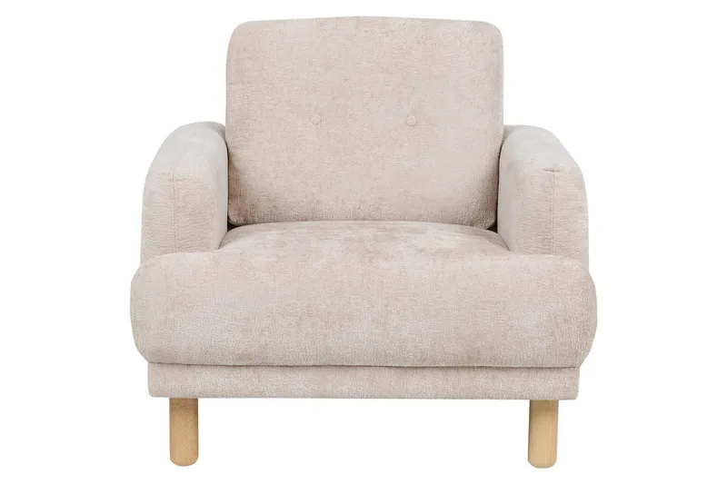 Lenestol Tuve - Beige, lyst tre/Bouclé - Møbler - Stoler & lenestoler - Lenestoler