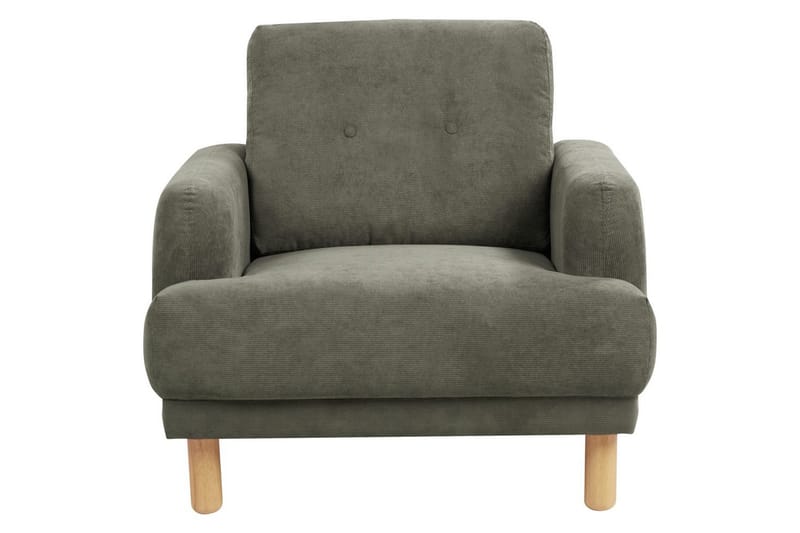 Lenestol Tuve - Grønn, lyst tre/Manchesterstoff - Møbler - Stoler & lenestoler - Lenestoler