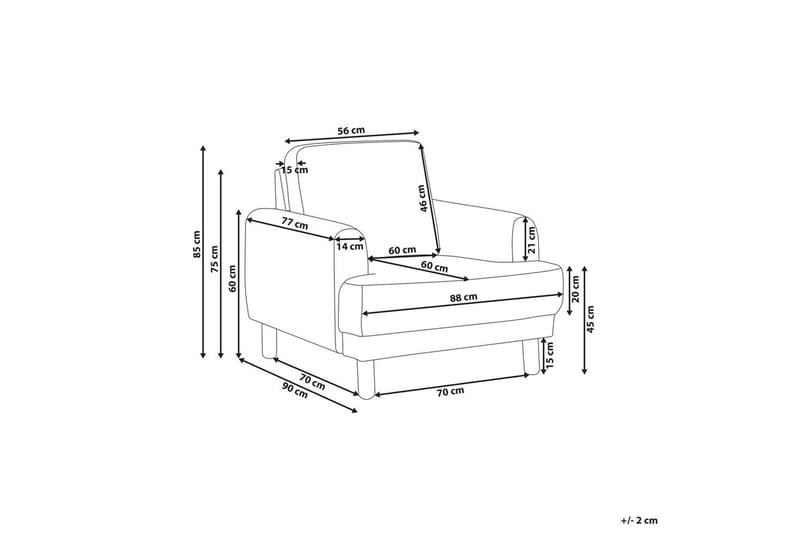 Lenestol Tuve - Hvit, lyst tre/Bouclé - Møbler - Stoler & lenestoler - Lenestoler