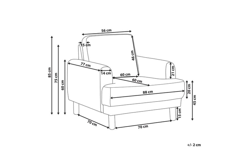 Lenestol Tuve - Hvit, lyst tre/Polyester - Møbler - Stoler & lenestoler - Lenestoler