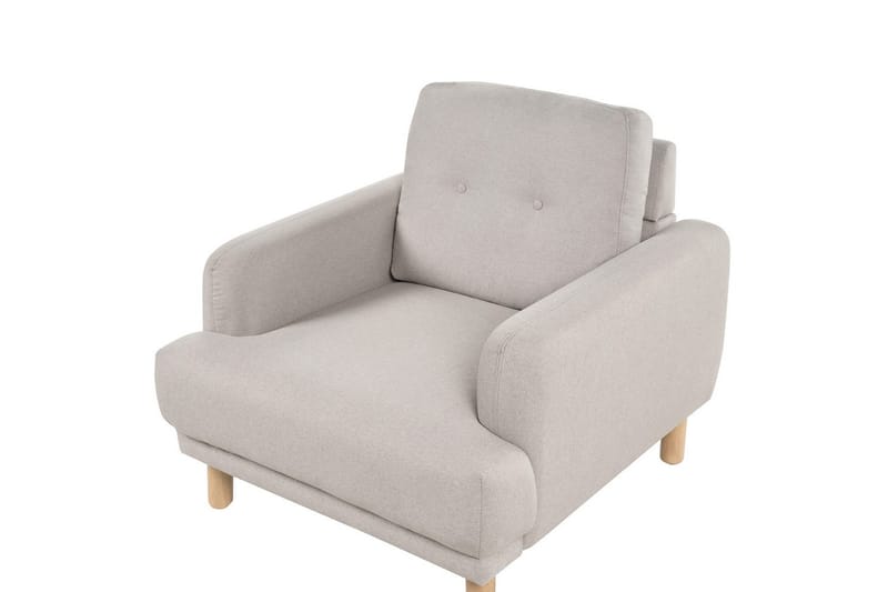 Lenestol Tuve - Taupe, lyst tre/Polyester - Møbler - Stoler & lenestoler - Lenestoler