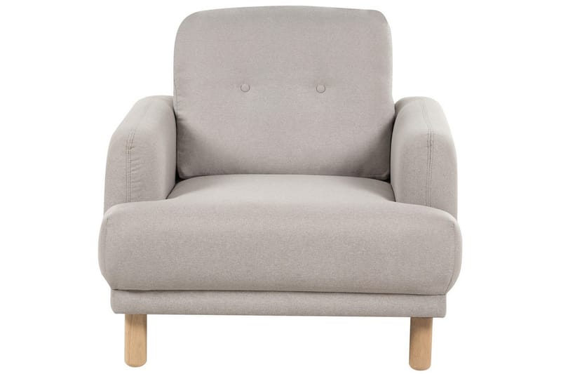 Lenestol Tuve - Taupe, lyst tre/Polyester - Møbler - Stoler & lenestoler - Lenestoler