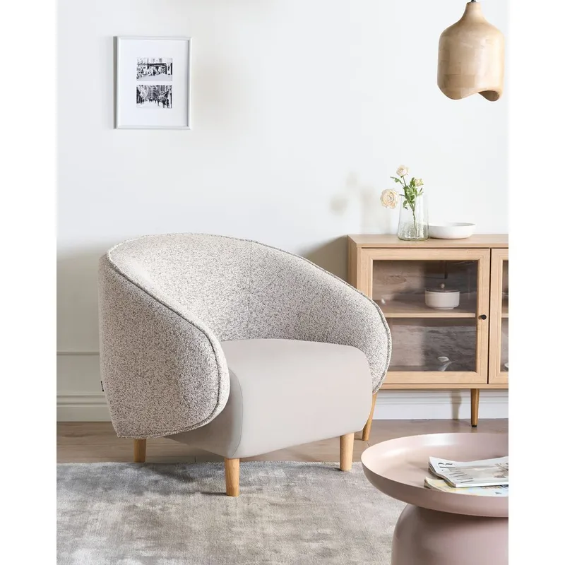 Lenestol Umeå - Beige, lyst tre - Møbler - Stoler & lenestoler - Lenestoler