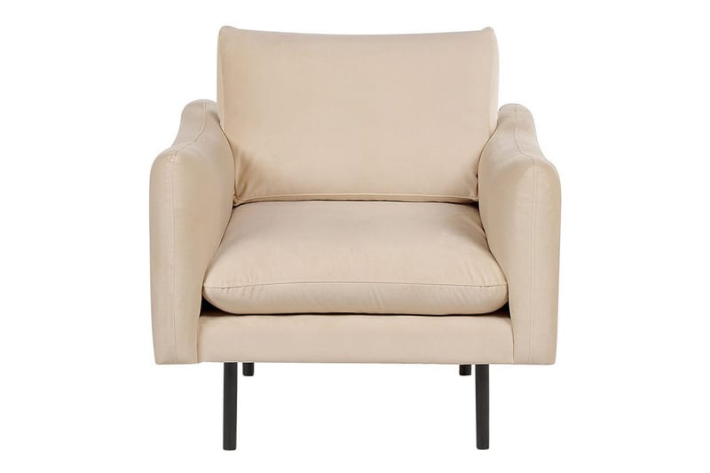 Lenestol Vinterbro - Beige, svart/fløyel, Beige, svart/Fløyel - Møbler - Stoler & lenestoler - Lenestoler