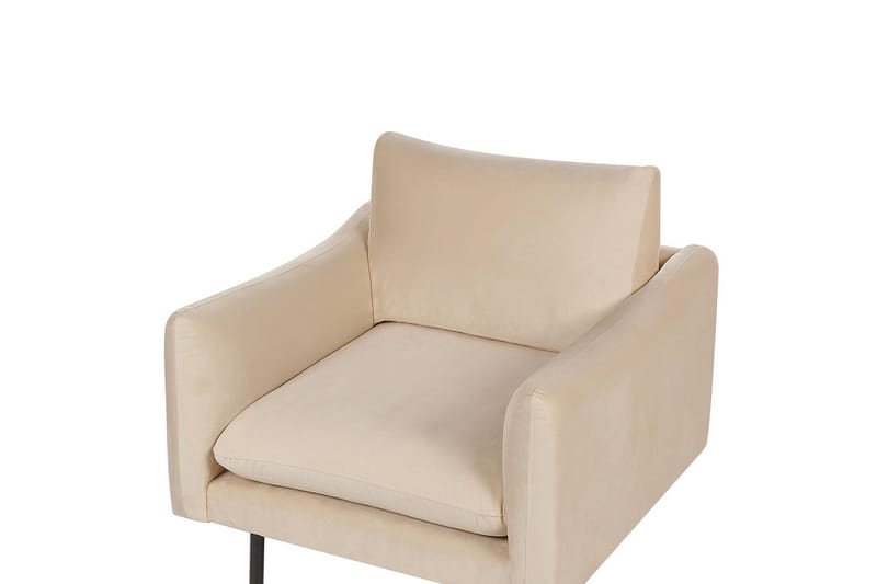 Lenestol Vinterbro - Beige, svart/fløyel, Beige, svart/Fløyel - Møbler - Stoler & lenestoler - Lenestoler