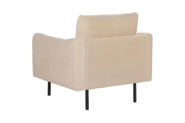 Lenestol Vinterbro - Beige, svart/fløyel, Beige, svart/Fløyel - Møbler - Stoler & lenestoler - Lenestoler