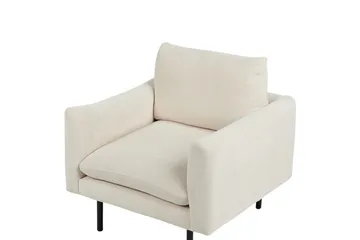 Lenestol Vinterbro - Beige, svart/polyester, Beige, svart/Polyester - Møbler - Stoler & lenestoler - Lenestoler