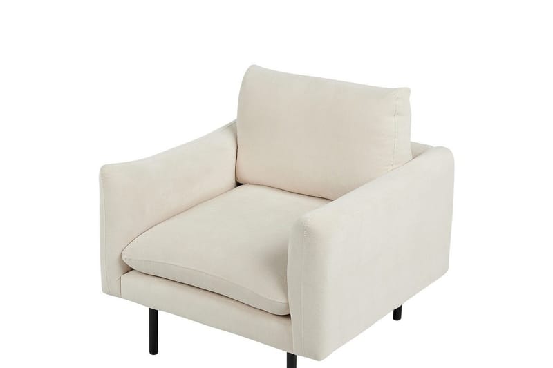 Lenestol Vinterbro - Beige, svart/polyester, Beige, svart/Polyester - Møbler - Stoler & lenestoler - Lenestoler