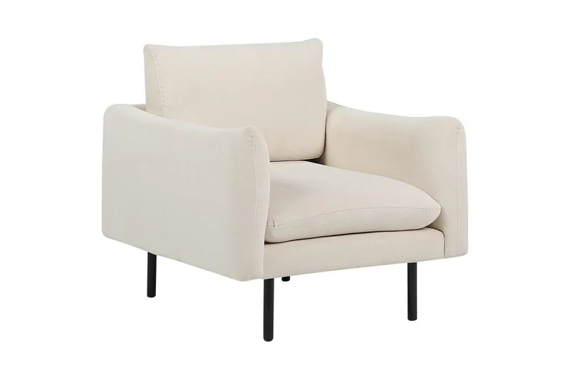 Lenestol Vinterbro - Beige, svart/polyester, Beige, svart/Polyester - Møbler - Stoler & lenestoler - Lenestoler