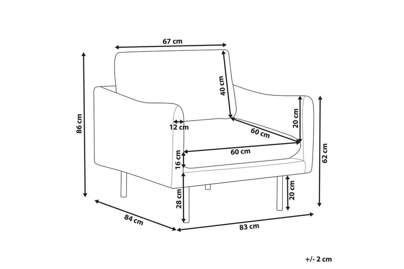 Lenestol Vinterbro - Brun, Svart/Chenille - Møbler - Stoler & lenestoler - Lenestoler