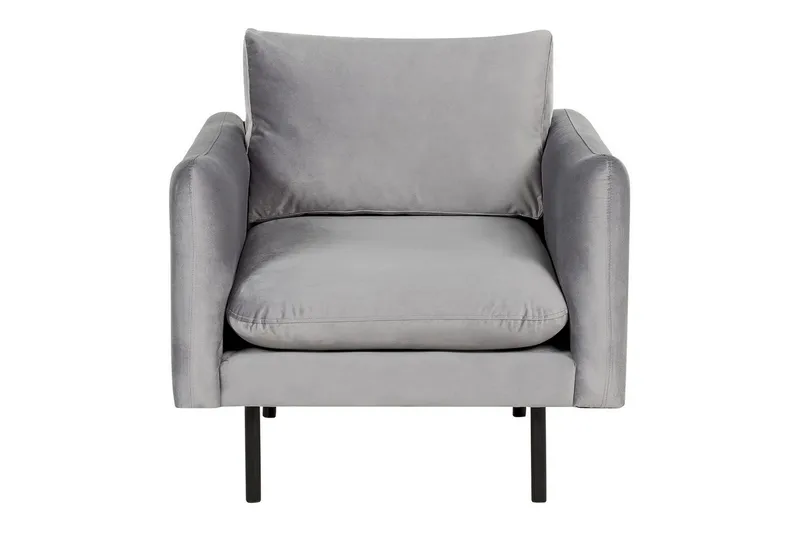 Lenestol Vinterbro - Grå, svart/fløyel, Grå, svart/Fløyel - Møbler - Stoler & lenestoler - Lenestoler