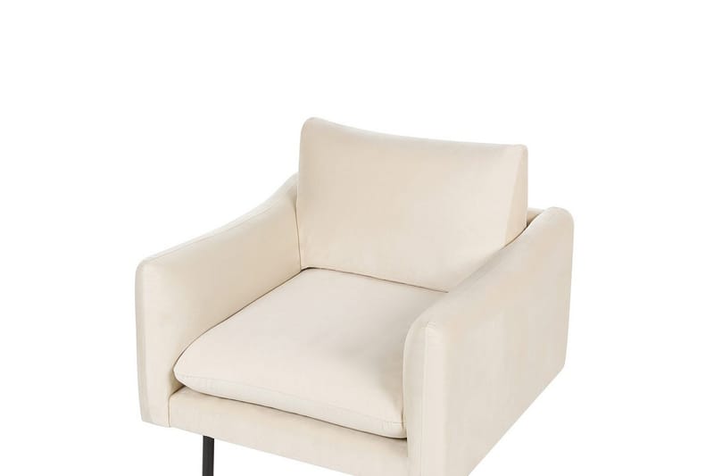 Lenestol Vinterbro - Lysebeige, svart/Fløyel - Møbler - Stoler & lenestoler - Lenestoler